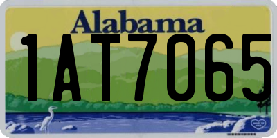 AL license plate 1AT7065