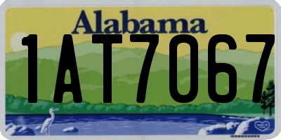 AL license plate 1AT7067