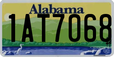 AL license plate 1AT7068