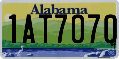 AL license plate 1AT7070