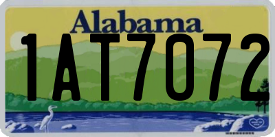 AL license plate 1AT7072