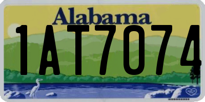 AL license plate 1AT7074