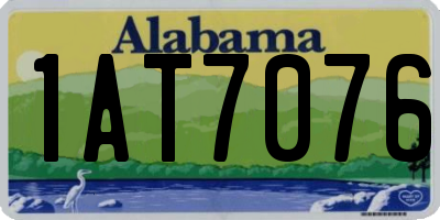 AL license plate 1AT7076