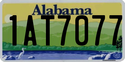 AL license plate 1AT7077
