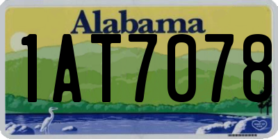 AL license plate 1AT7078