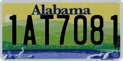 AL license plate 1AT7081