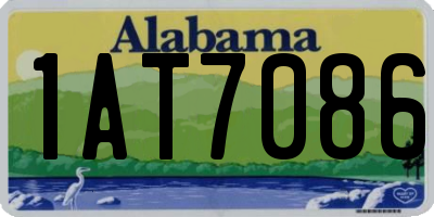 AL license plate 1AT7086