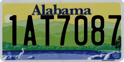 AL license plate 1AT7087