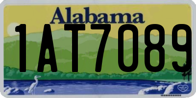 AL license plate 1AT7089