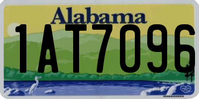 AL license plate 1AT7096