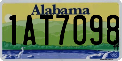 AL license plate 1AT7098