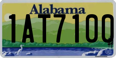 AL license plate 1AT7100
