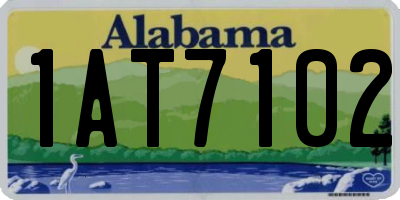 AL license plate 1AT7102