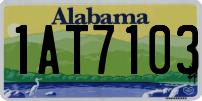 AL license plate 1AT7103