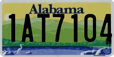 AL license plate 1AT7104