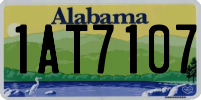 AL license plate 1AT7107