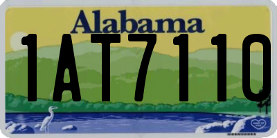 AL license plate 1AT7110