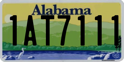 AL license plate 1AT7111