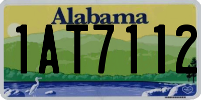 AL license plate 1AT7112