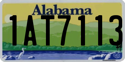 AL license plate 1AT7113