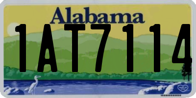 AL license plate 1AT7114