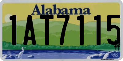 AL license plate 1AT7115