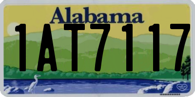 AL license plate 1AT7117