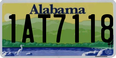 AL license plate 1AT7118