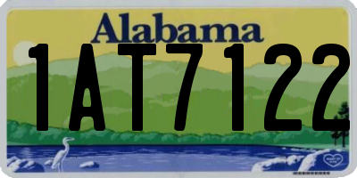 AL license plate 1AT7122