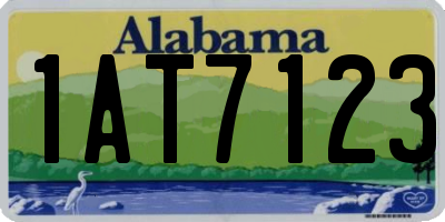 AL license plate 1AT7123
