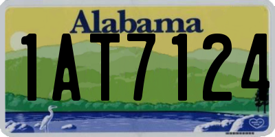 AL license plate 1AT7124