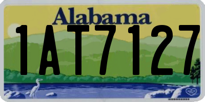 AL license plate 1AT7127