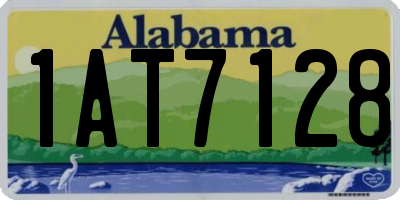 AL license plate 1AT7128