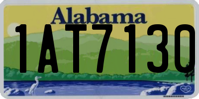 AL license plate 1AT7130