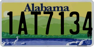 AL license plate 1AT7134