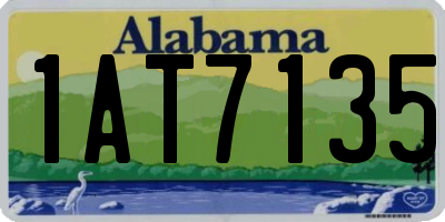 AL license plate 1AT7135