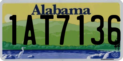 AL license plate 1AT7136