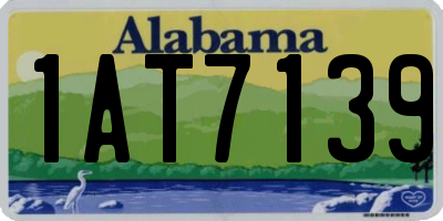AL license plate 1AT7139
