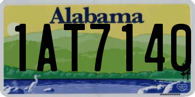 AL license plate 1AT7140