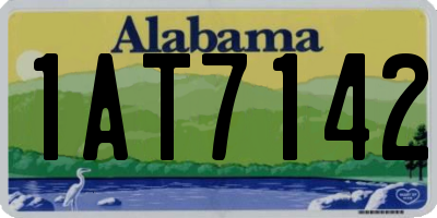 AL license plate 1AT7142