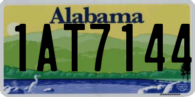 AL license plate 1AT7144