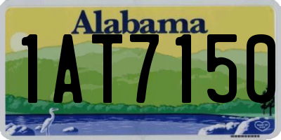 AL license plate 1AT7150