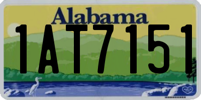 AL license plate 1AT7151