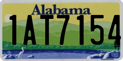 AL license plate 1AT7154