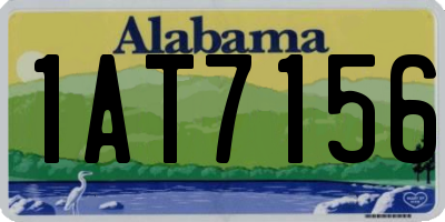 AL license plate 1AT7156