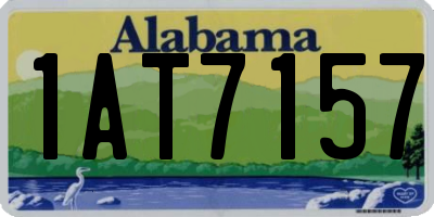 AL license plate 1AT7157