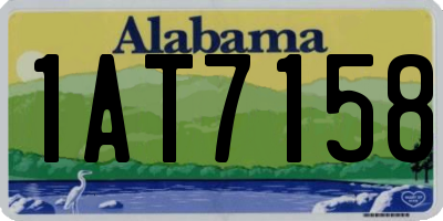 AL license plate 1AT7158