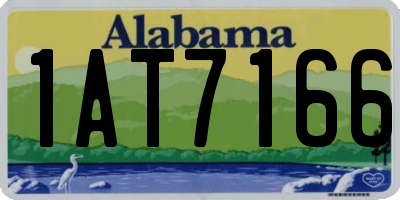 AL license plate 1AT7166