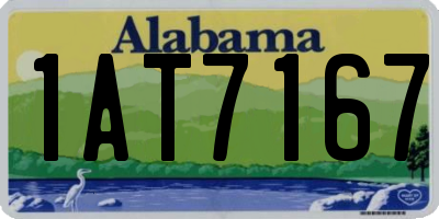 AL license plate 1AT7167