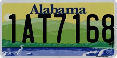 AL license plate 1AT7168
